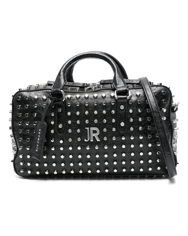 John Richmond Handtasche mit Nieten - Schwarz Schwarz