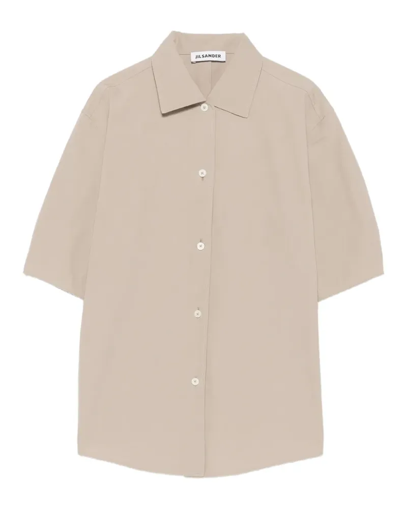 Jil Sander boxy-fit cotton shirt - Nude Nude