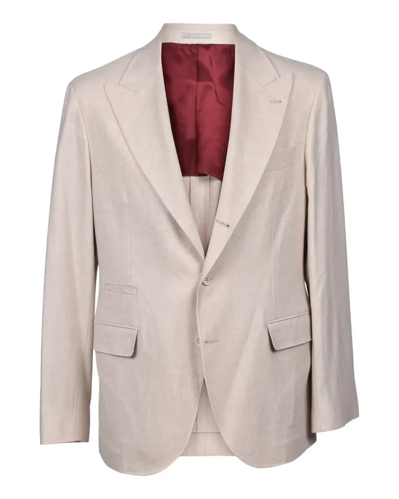 Brunello Cucinelli three-button blazer - Nude Nude