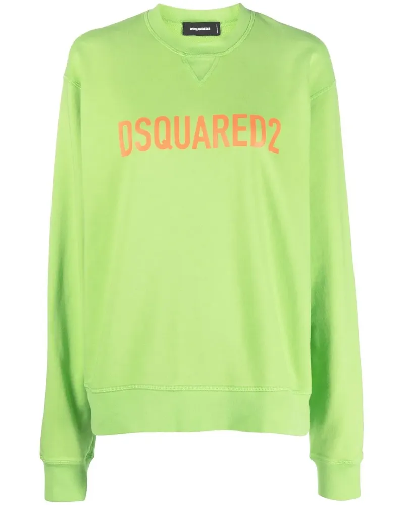 Dsquared2 Sweatshirt mit Logo-Stickerei - Grün Grün