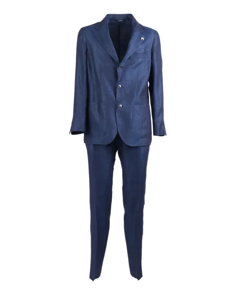 Tombolini Zero Gravity single-breasted linen suit - Blau Blau