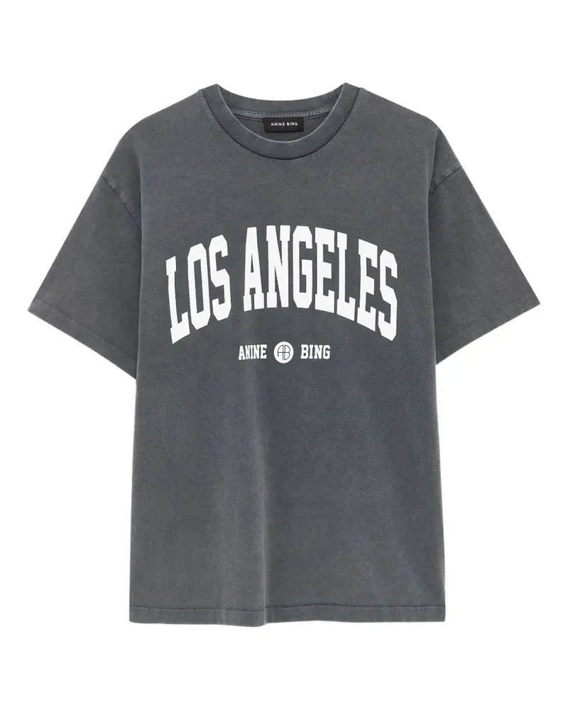 Anine Bing Cade T-Shirt Los Angeles University - ausgewaschenes Grau Grau