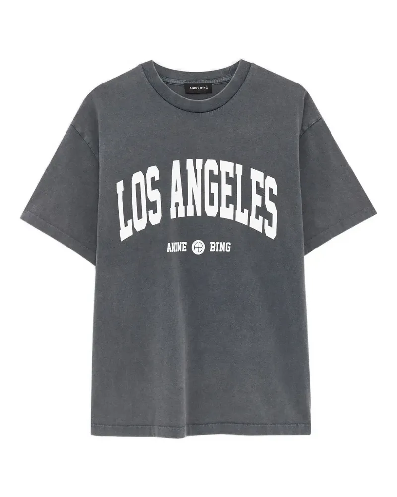 Anine Bing Cade T-Shirt Los Angeles University - ausgewaschenes Grau Grau
