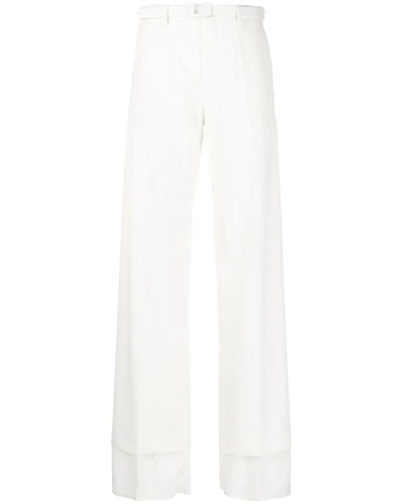 Maison Margiela Ausgestellte High-Waist-Hose - Weiß Weiß