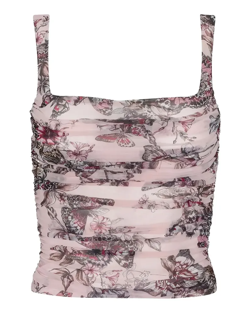 L'Agence Rasha shirred tank top - Rosa Rosa