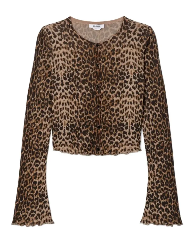 RE/DONE Isabelle Cardigan mit Leopardenprint - Braun Braun