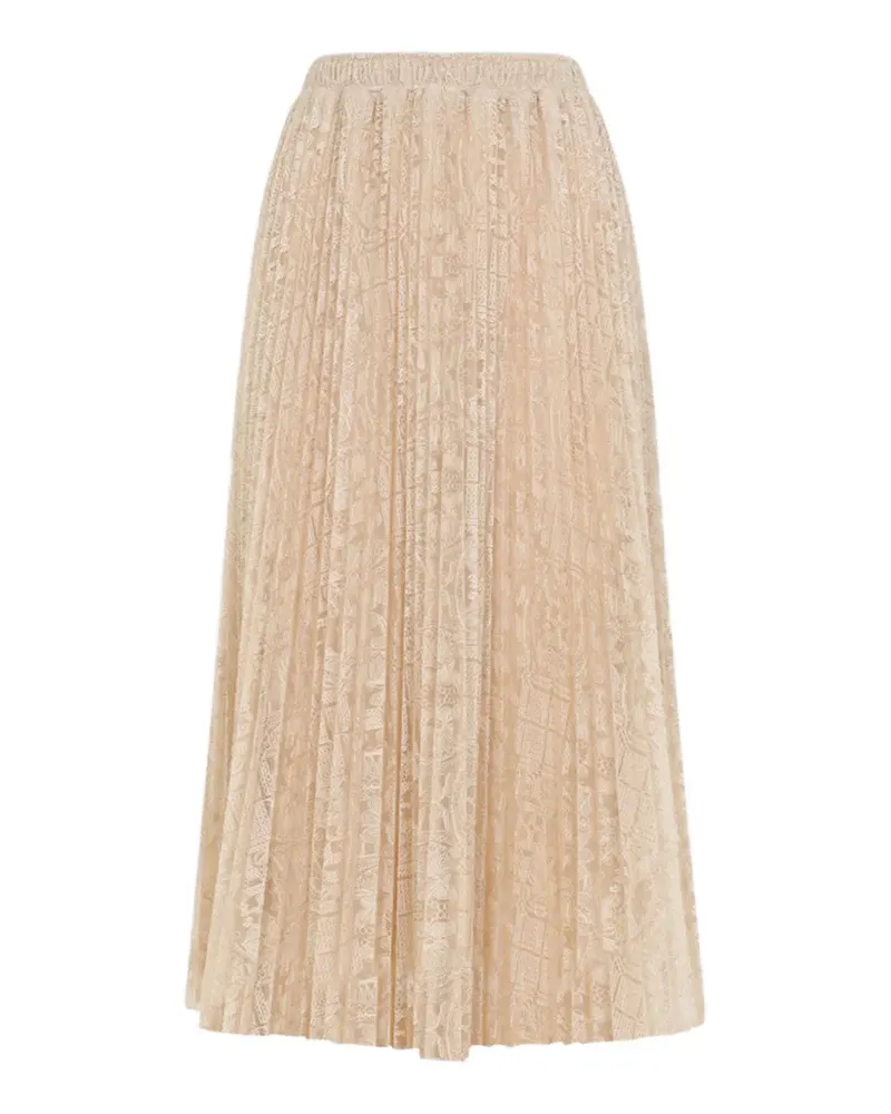 Ermanno Scervino pleated lace skirt - Nude Nude