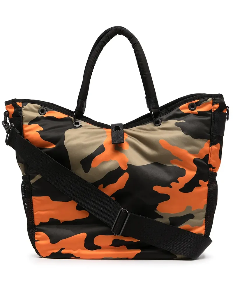 PORTER-YOSHIDA & CO Shopper mit Camouflage-Print - Grün Grün