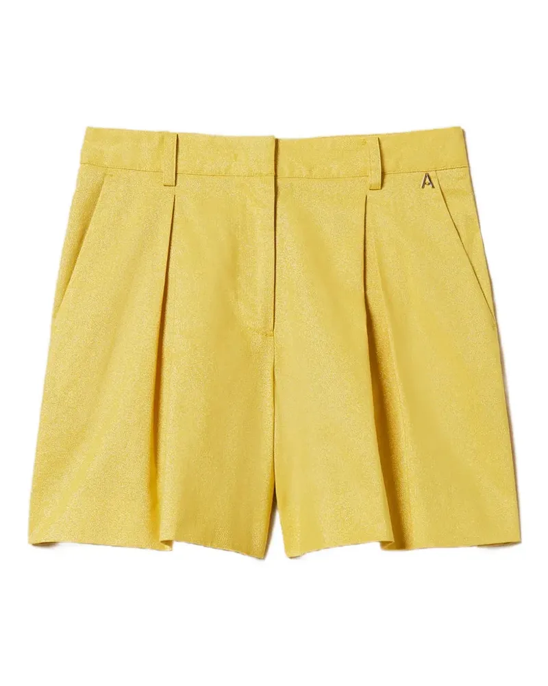 Twin-Set Klassische Shorts mit Lurex-Detail - Gelb Gelb