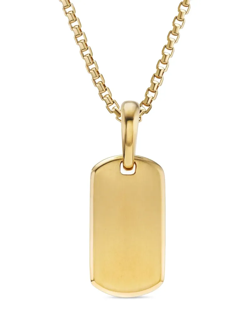 David Yurman 18kt Chevron Gelbgoldanhänger 21mm Gold