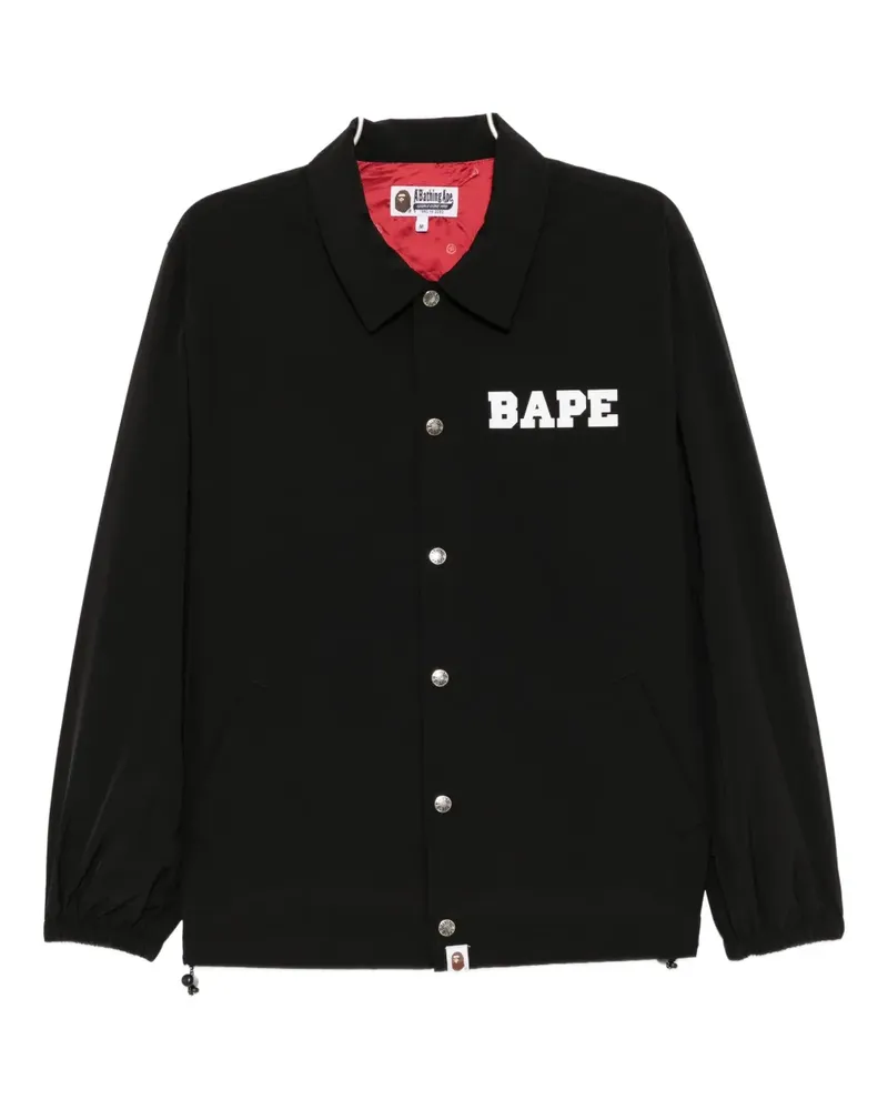 BAPE logo printed jacket - Schwarz Schwarz