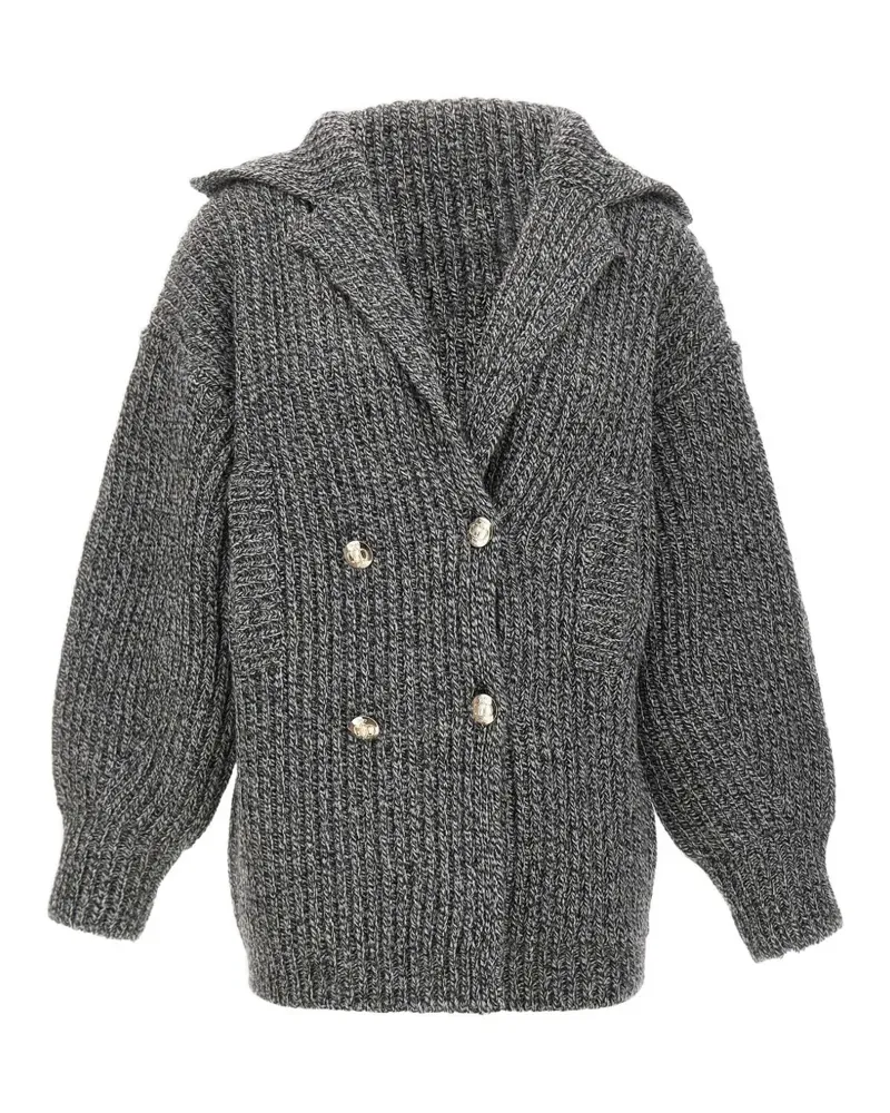 Liu Jo ribbed double-breasted cardigan - Grau Grau