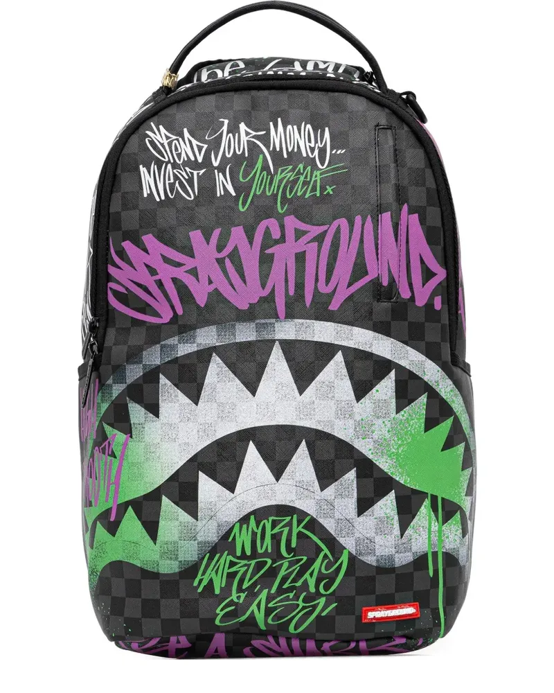 Sprayground graffiti-print backpack - Schwarz Schwarz