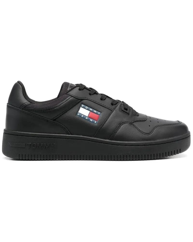Tommy Hilfiger Retro Basket Sneakers - Schwarz Schwarz