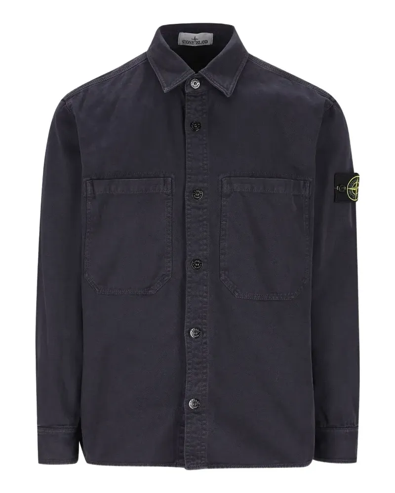 Stone Island Hemdjacke mit Brusttaschen - Blau Blau