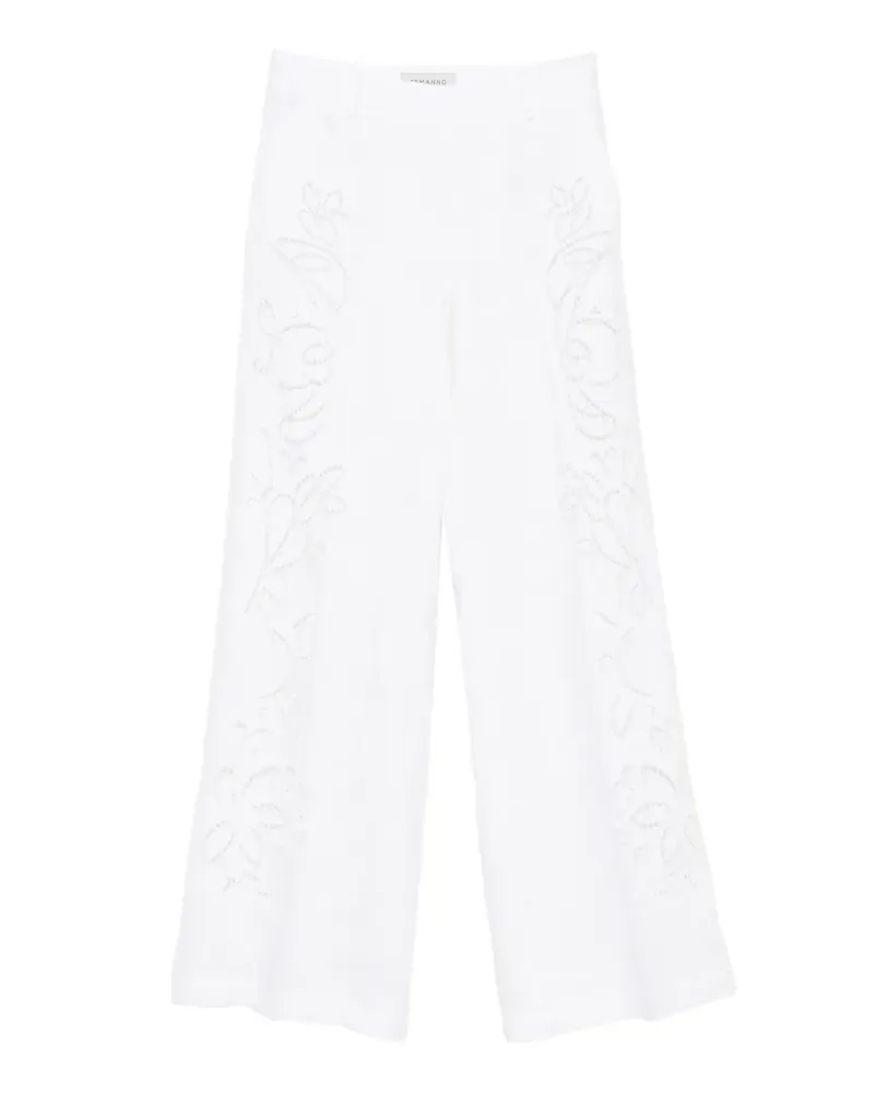 Ermanno Scervino broderie-anglaise trousers - Weiß Weiß