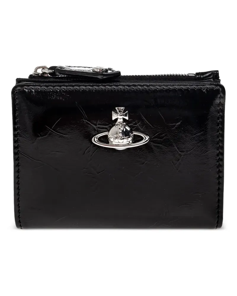 Vivienne Westwood Portemonnaie mit Orb-Schild - Schwarz Schwarz