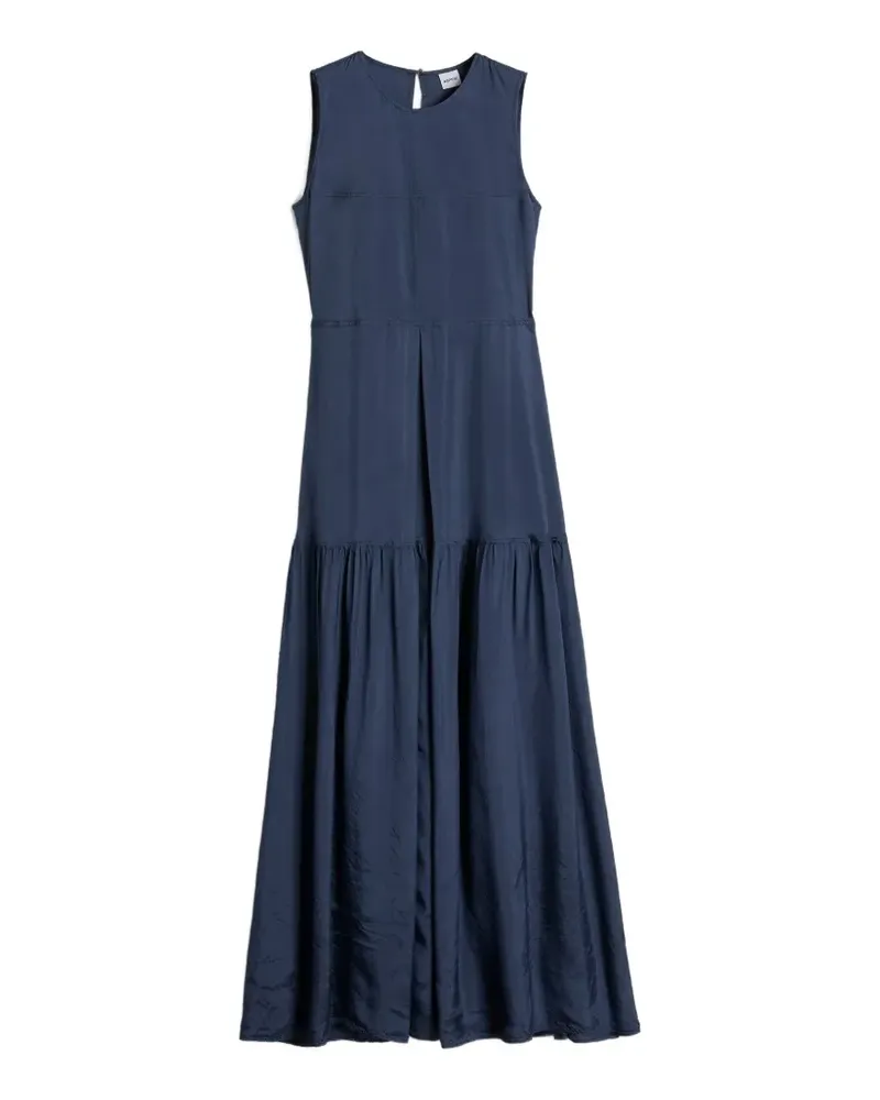 ASPESI tiered sleeveless midi dress - Blau Blau