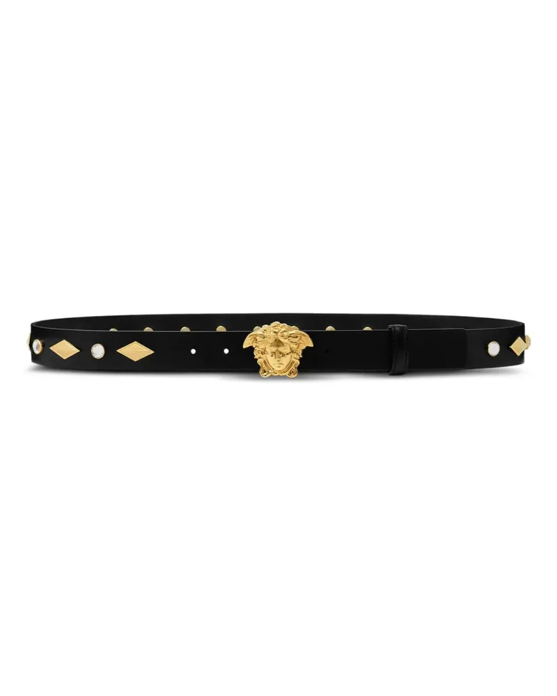 Versace Gürtel mit Medusa-Schnalle - Schwarz Schwarz