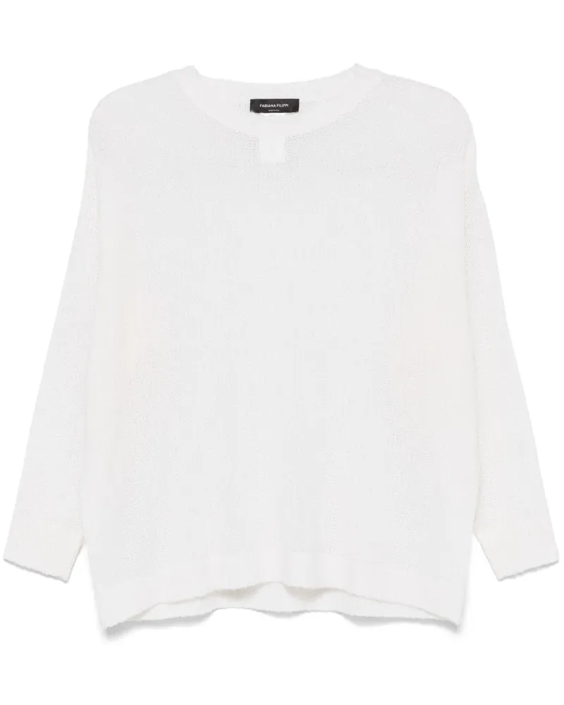 Fabiana Filippi Pullover mit tiefen Schultern - Weiß Weiß