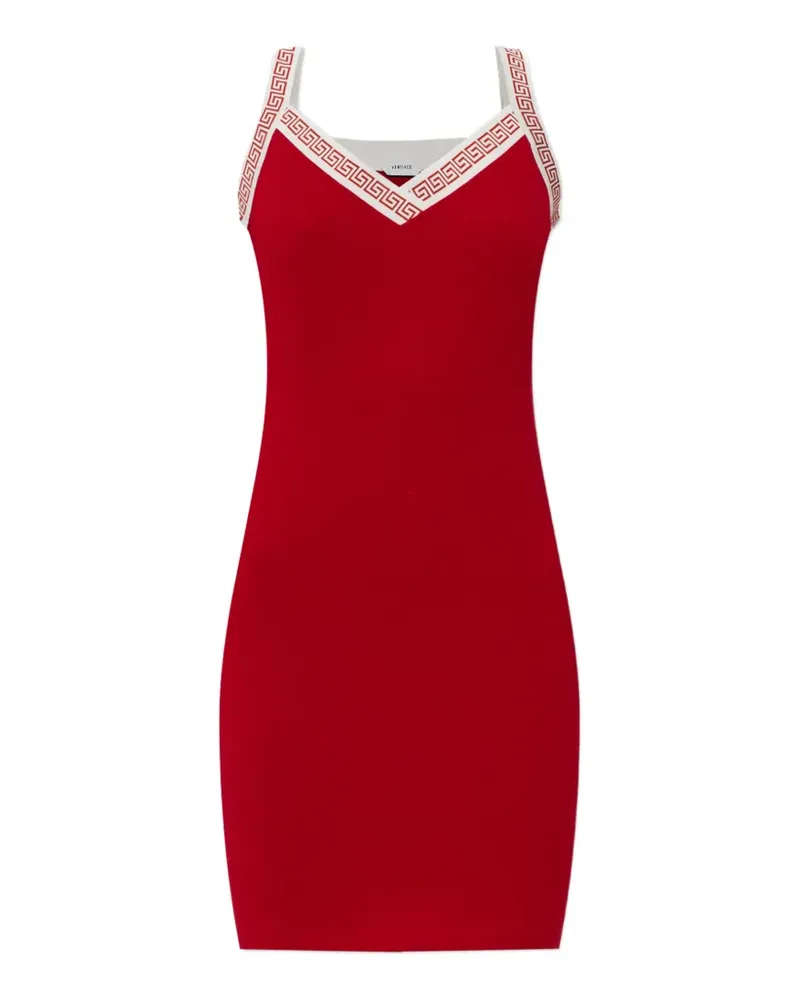 Versace Medusa and Greca border strappy mini dress - Rot Rot
