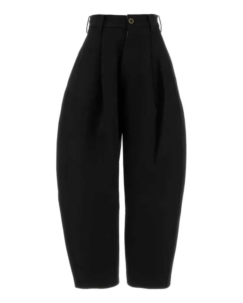 Uma Wang Poop Hose mit weitem Bein - Schwarz Schwarz