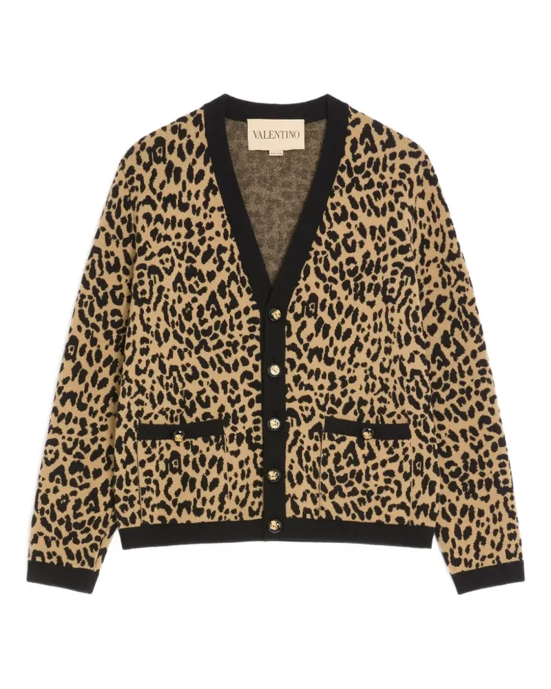 Valentino Garavani Cardigan mit Animal-Print - Nude Nude