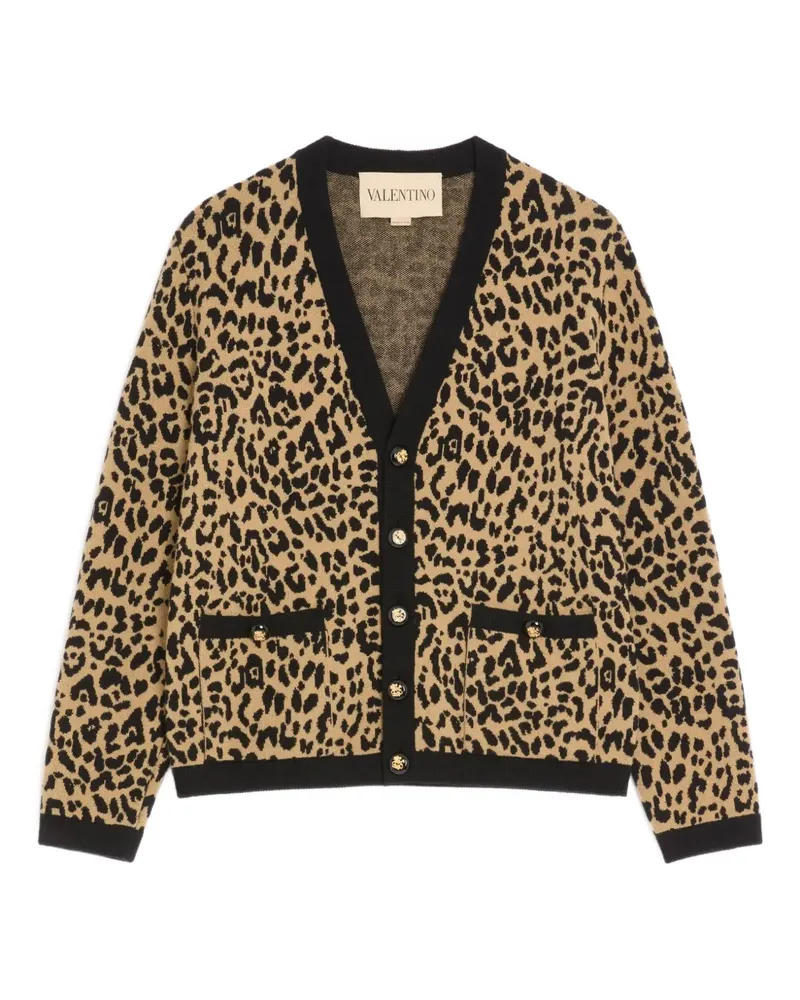 Valentino Garavani Cardigan mit Animal-Print - Nude Nude