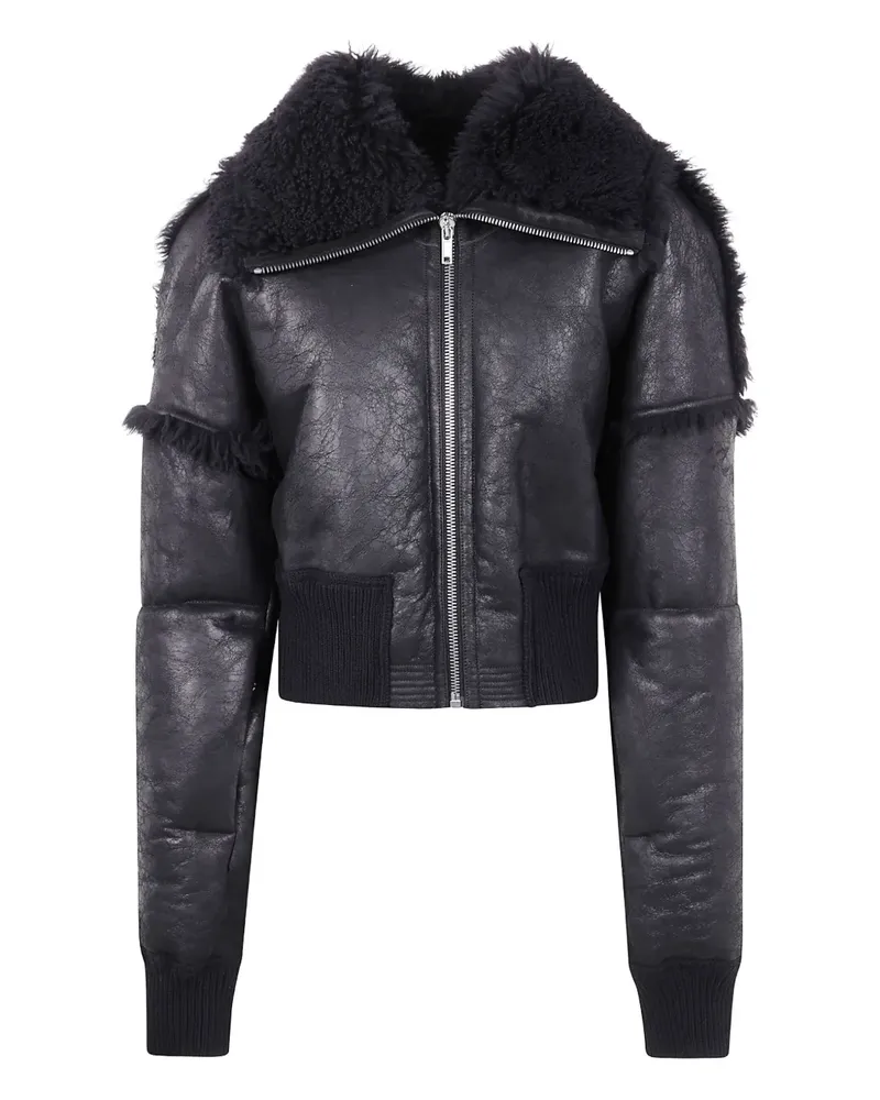 Rick Owens Jacke mit Shearling-Kragen - Schwarz Schwarz