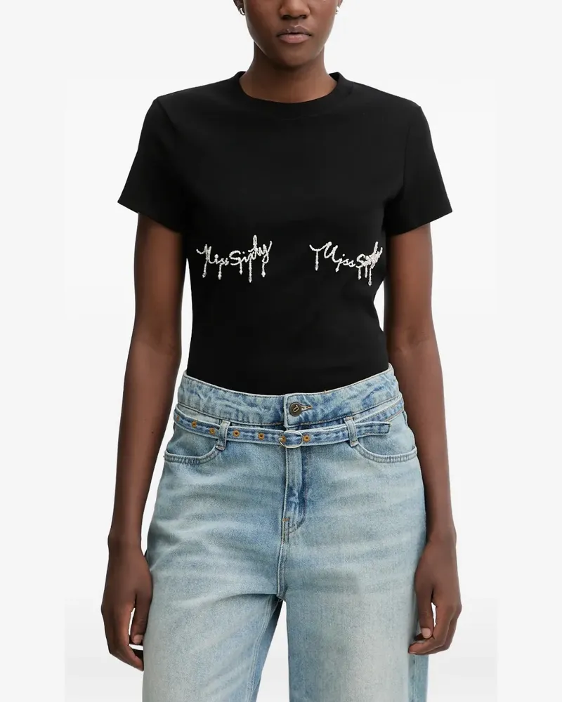 Miss Sixty lettering T-shirt - Schwarz Schwarz