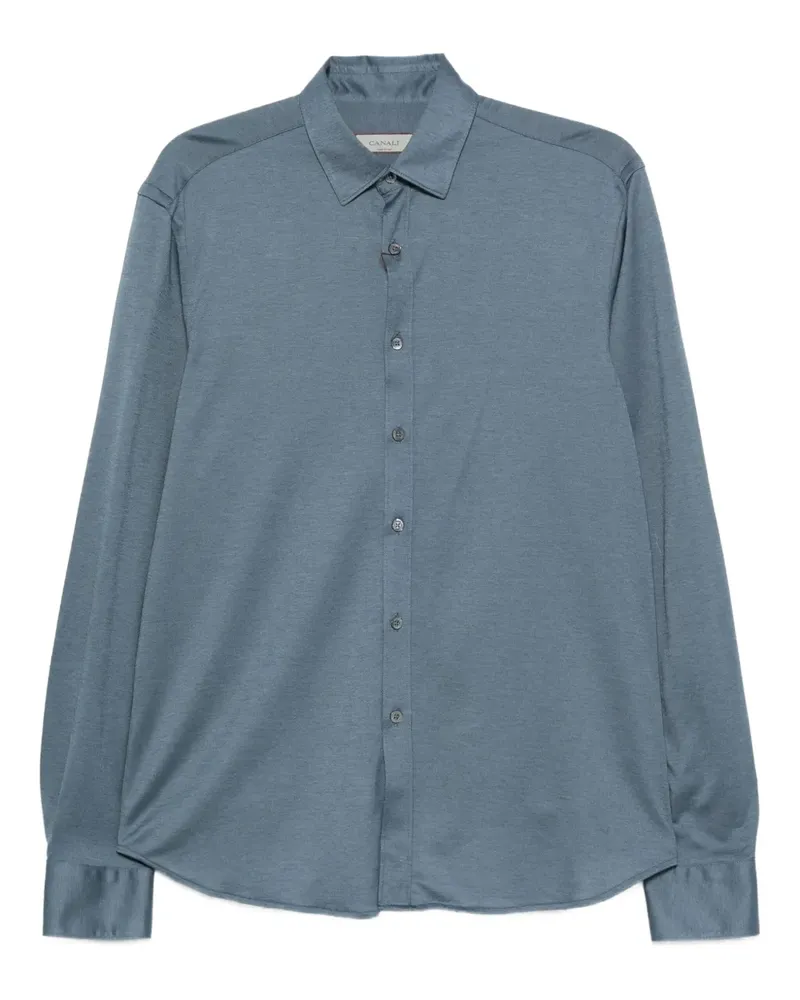 Canali Langärmeliges Hemd - Blau Blau