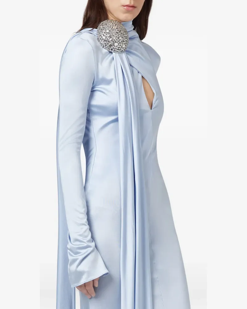 Giuseppe di Morabito Kristallverziertes Maxikleid - Blau Blau
