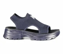 Chunky-Sandalen mit Logo-Patch - Blau