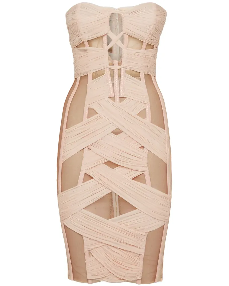Dsquared2 Chiffon Bandage Corsage-Minikleid - Nude Nude
