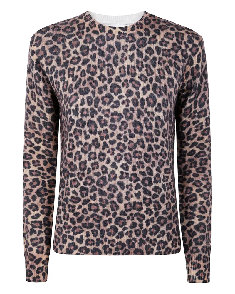 MC2 Saint Barth Pullover mit Leopardenmuster - Braun Braun