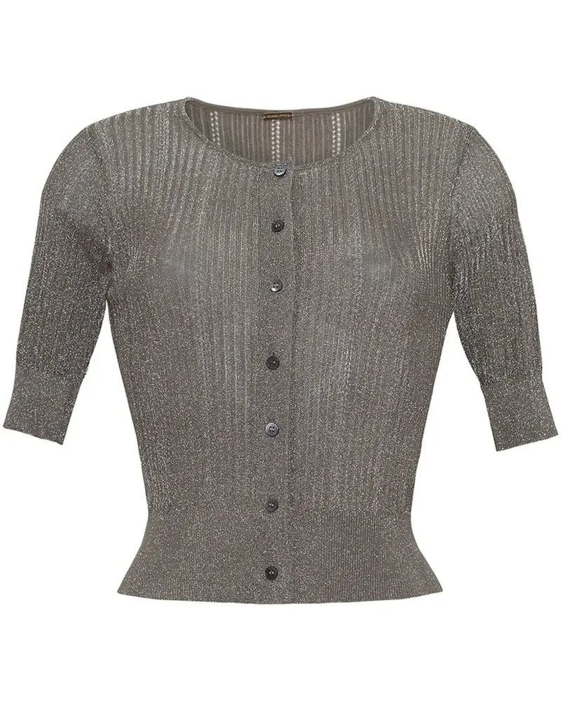 Adam Lippes Cardigan im Metallic-Look - Grau Grau