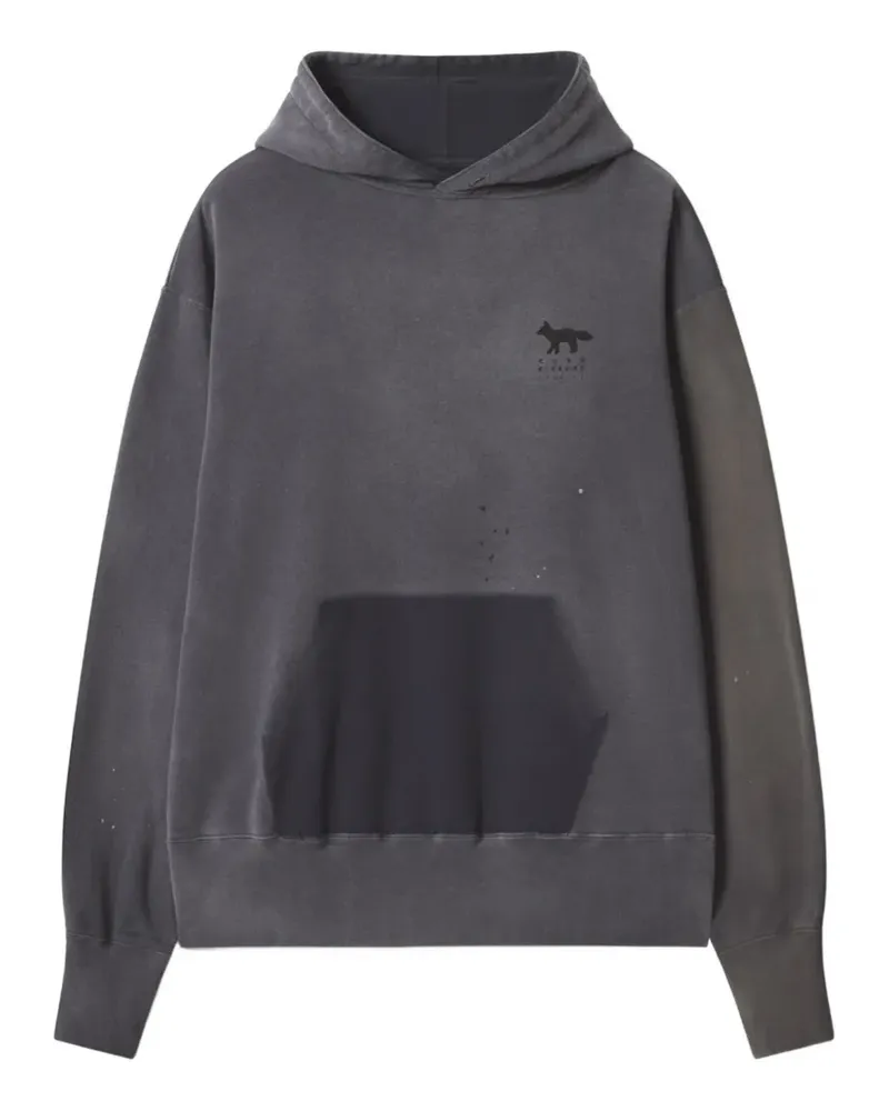 Kitsuné Ausgeblichener Hoodie - Grau Grau
