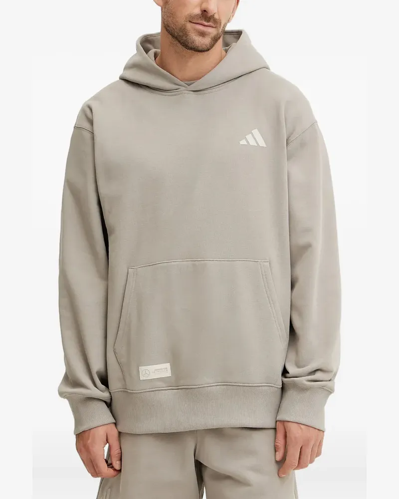 adidas Hoodie mit Logo-Print - Nude Nude