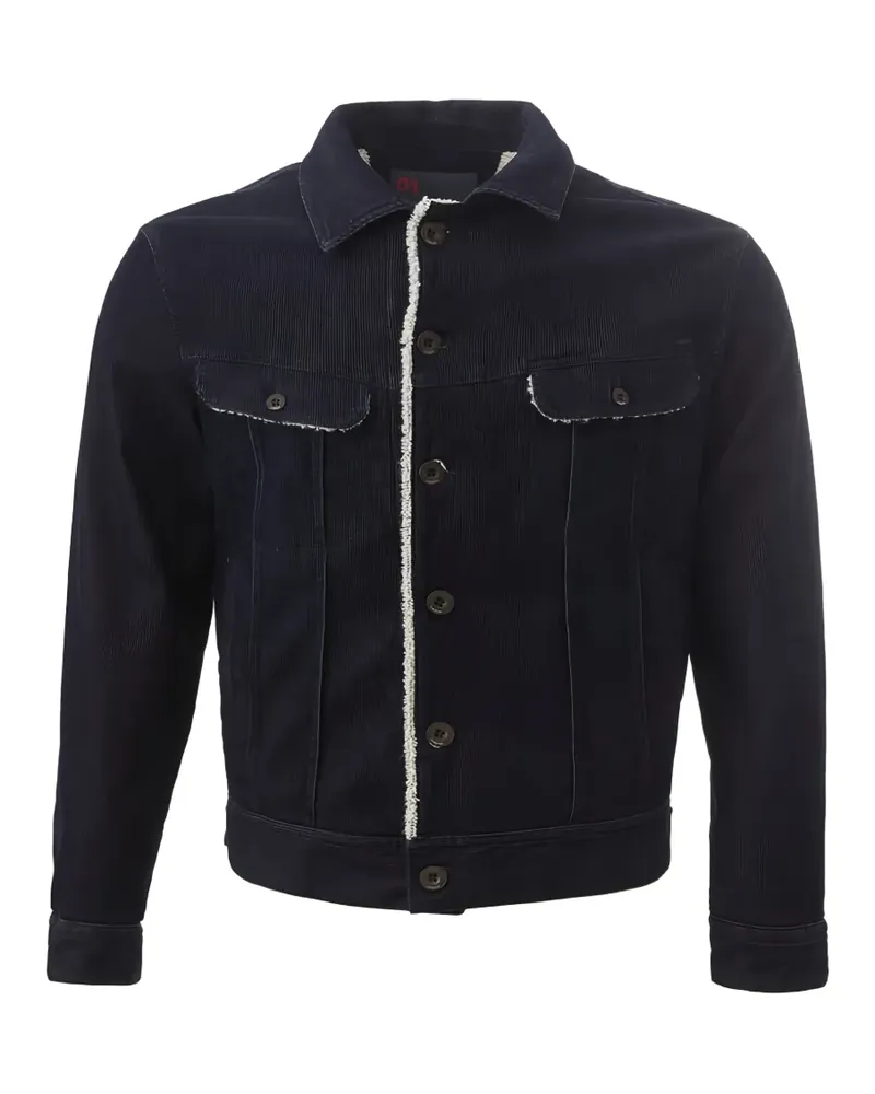 LARDINI Cordjacke mit Sherpa-Futter - Blau Blau