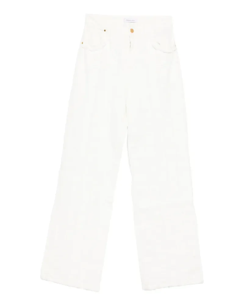 Blumarine Jeans mit Fransen - Weiß Weiß