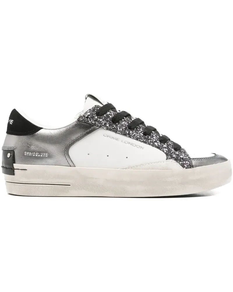 Crime Sk8 Deluxe Sneakers mit Glitter-Detail - Weiß Weiß