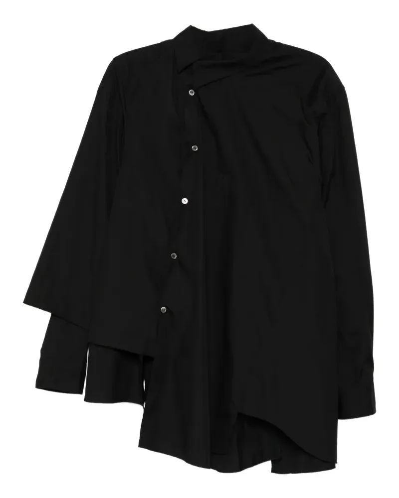 Comme des Garçons asymmetric button shirt - Schwarz Schwarz