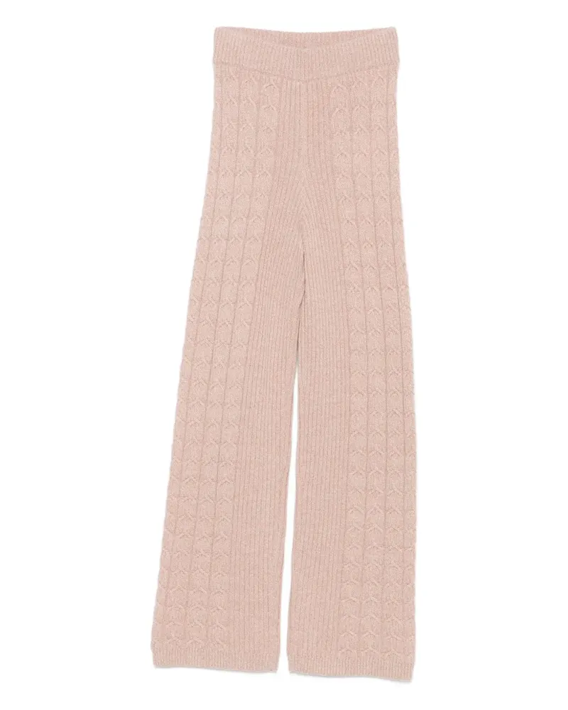 AGNONA cable-knit trousers - Rosa Rosa