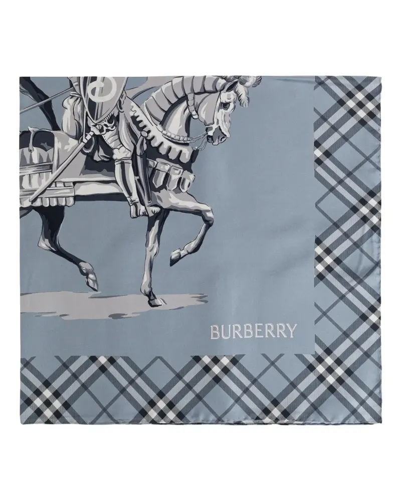 Burberry Archive Knight Seidenschal - Blau Blau