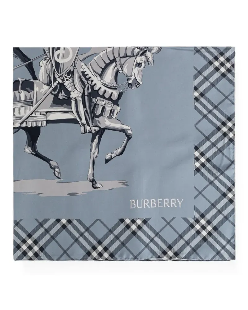 Burberry Archive Knight Silk Scarf - Blau Blau