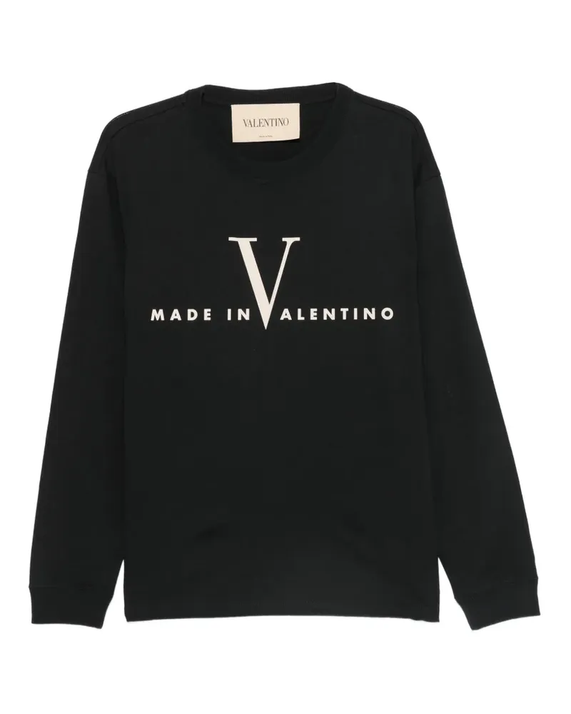 Valentino Garavani logo-print long-sleeve T-shirt - Schwarz Schwarz