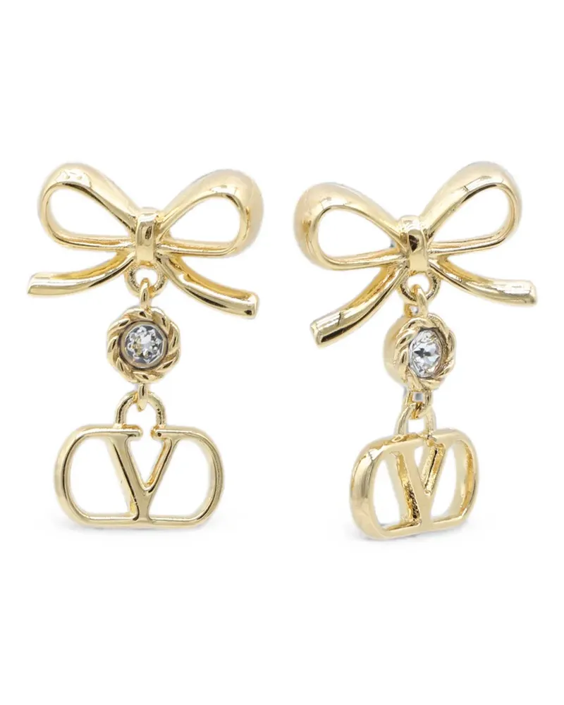 Valentino Garavani VLogo Signature bow earrings - Gold Gold