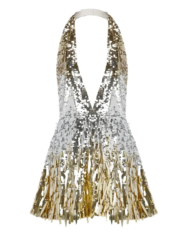 Retrofête Minikleid mit Pailletten - Gold Gold