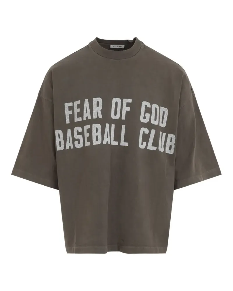 Fear of God logo-print cotton T-shirt - Braun Braun