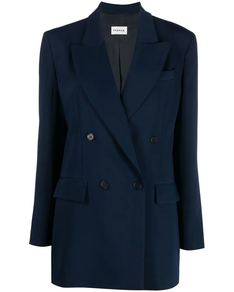 P.A.R.O.S.H. P.A.R.O H. Doppelreihiger Blazer Blau